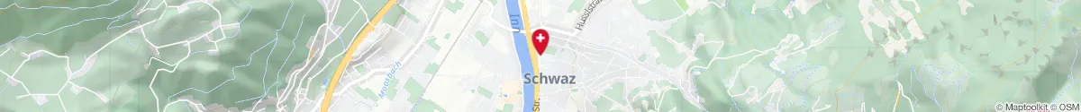 Map representation of the location for Stadtapotheke und Drogerie "Zum Einhorn" in 6130 Schwaz